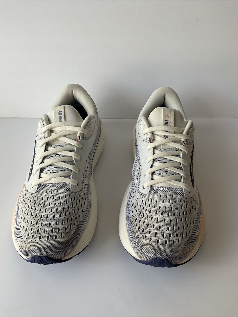 Brooks Adrenaline GTS 24 Women’s Size 9 B Grey Blue Ribbon Peach Running Shoes - Picture 5 of 11
